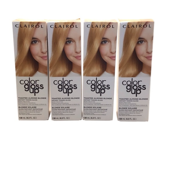 4 Pk Clairol Color Gloss Up Semi-Permanent Toning Hair Dye-Toasted Almond Blonde - Picture 5 of 14